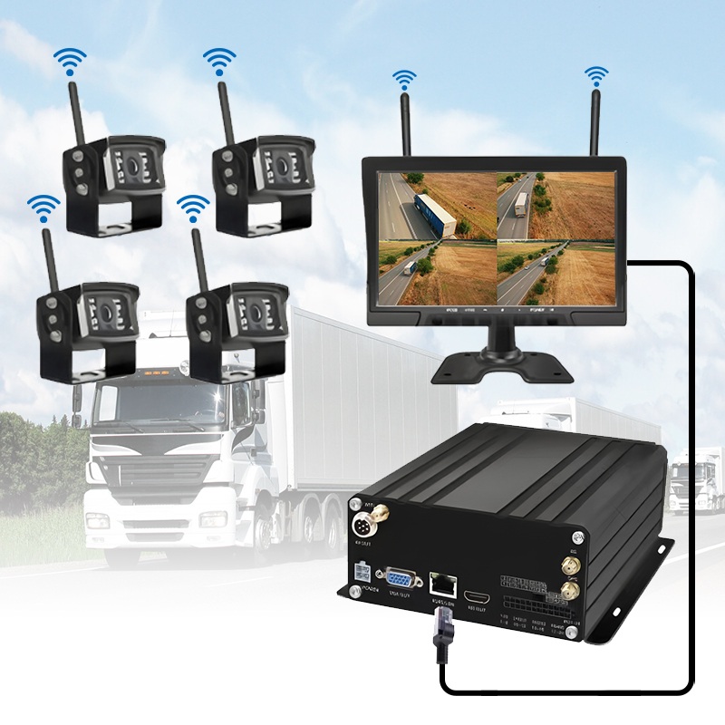 10,1-инчова 4CH безжична HDD мобилна NVR система