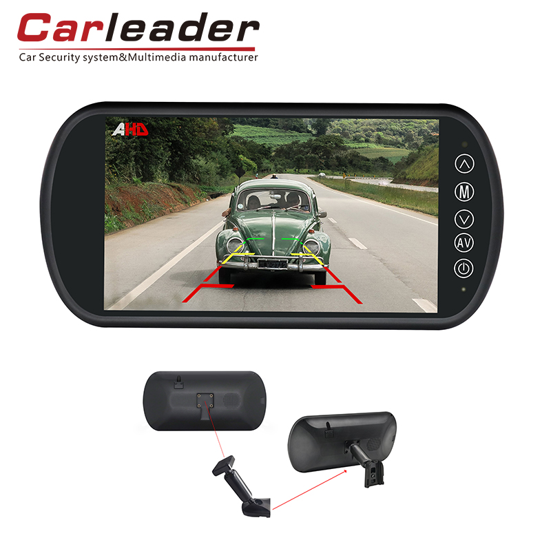 Carleader 7-инчов монитор на огледалото на AHD с пребиваване с скоба-надежден за безопасност на пътя