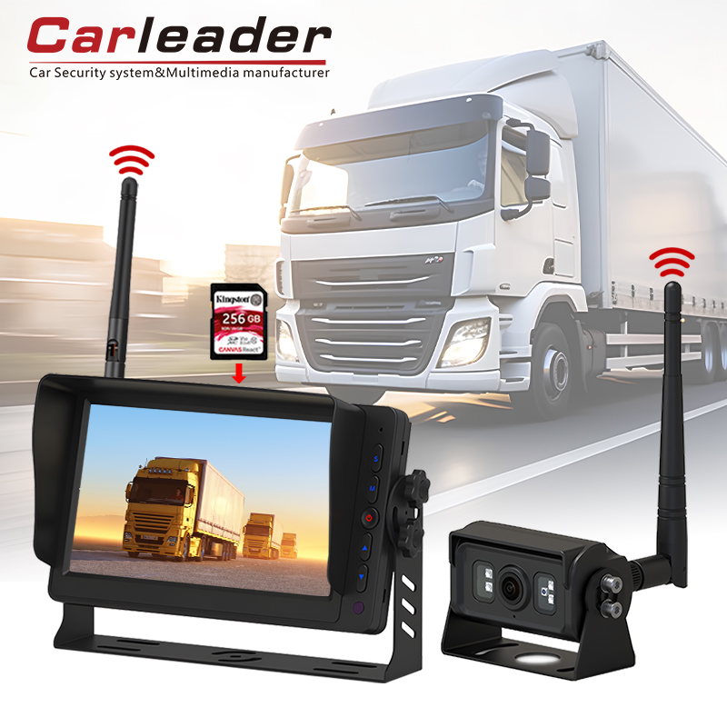 7-инчов DVR запис на Carleader 2.4GHz Цифрова безжична система за мониторинг ---- Закрепете безопасността на шофирането си