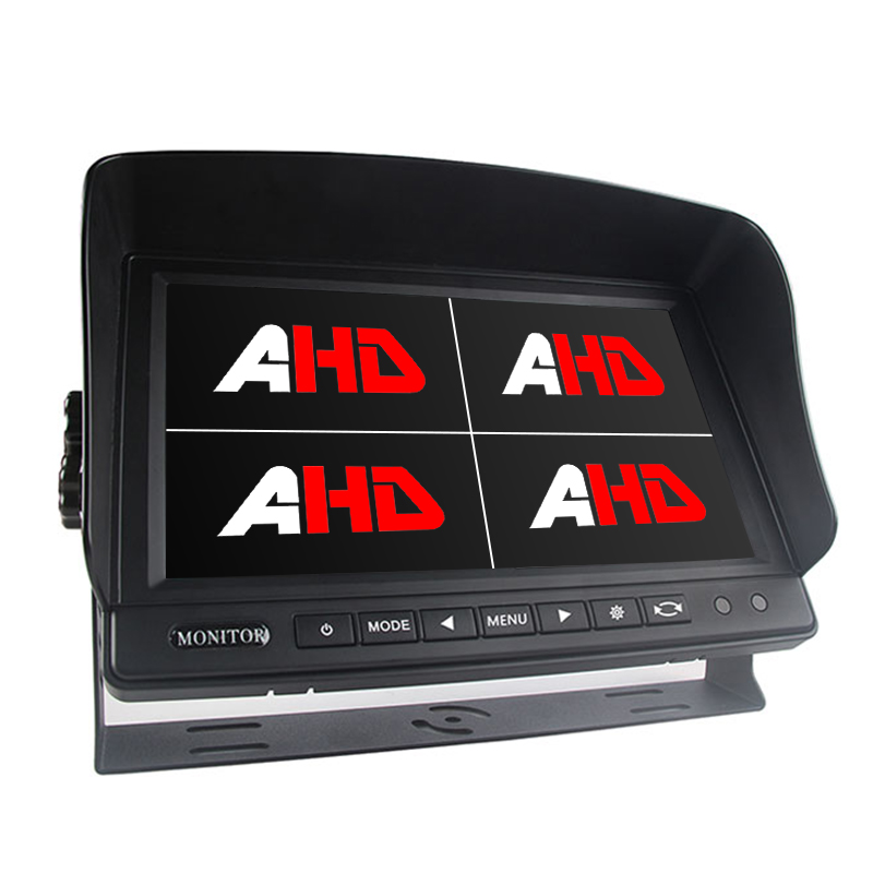 Carleader 9-инчов 4CH AHD входове Quad Display Монитор за тежкотоварни превозни средства