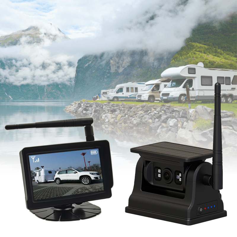 5-инчова безжична слънчева захранвана акумулаторна магнитна система за автомобилна камера --- Вашият най-добър партньор за по-безопасно шофиране