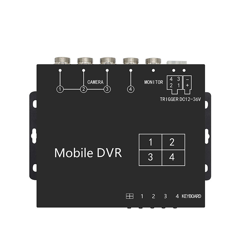 4CH AHD DVR за превозни средства с 512GB запис и разделен изглед с няколко камери