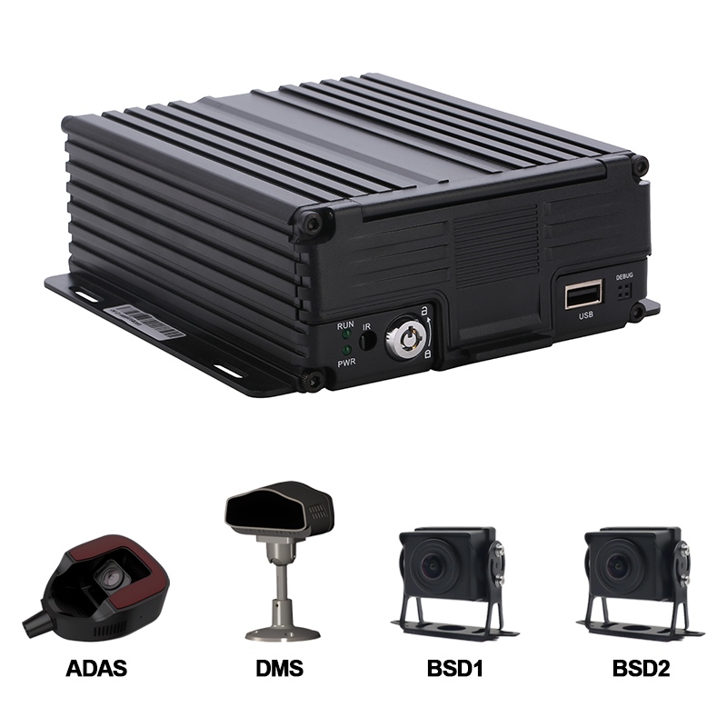 4CH AI HDD Mobile DVR Поддържа ADAS+DMS+BSD