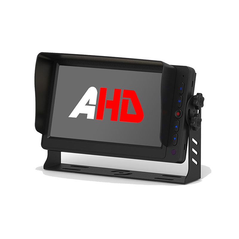 7-инчов AHD монитор за превозно средство с 5 бутона с подсветка и два видео входа