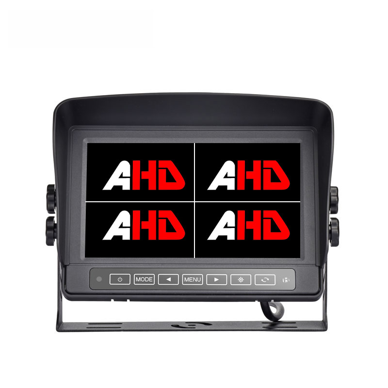 7-инчов водоустойчив AHD Quad монитор с метален корпус и сензорни контроли